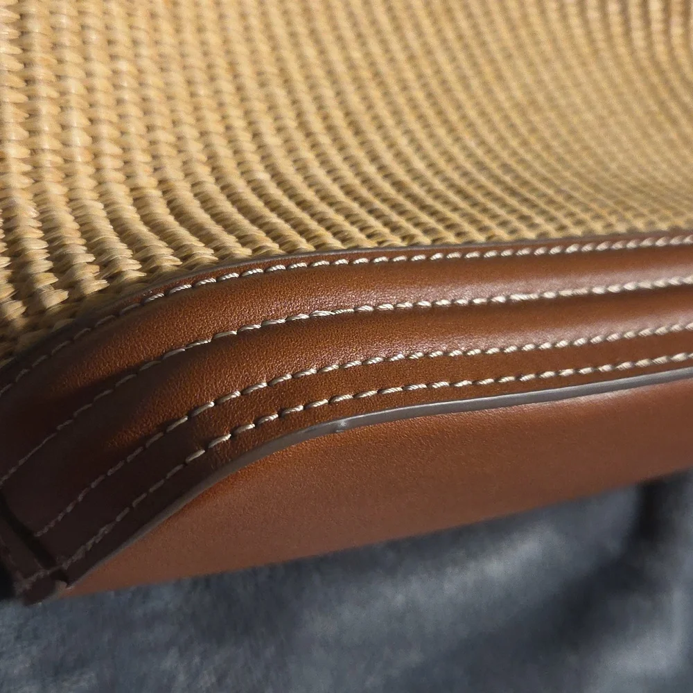 Mango Raffia Effect Bucket Bag - Picture 4 of 10